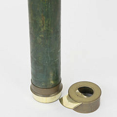 J.P. Cutts Sutton & Son Green Patina Spyglass, 19th Century