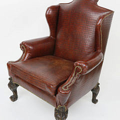 9-4836 Faux Aligator Wing Chair A_MG_8666