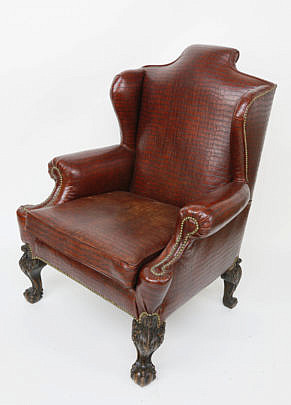 9-4836 Faux Aligator Wing Chair A_MG_8666