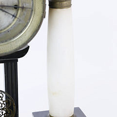 Asian Influenced French Empire Quarter Striking Mantel Clock, circa 1840