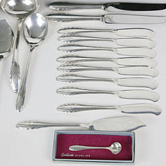 Gorham Sterling Silver Flatware Service in the “Lyric” Pattern