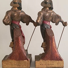 Pair of Vintage Armor Bronze Figural Pirate Bookends