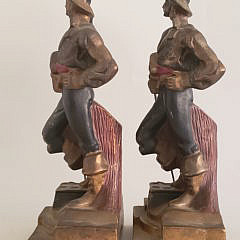 Pair of Vintage Armor Bronze Figural Pirate Bookends