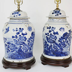 101 Chinese Blue White Temple Jar Lamps A_MG_8790