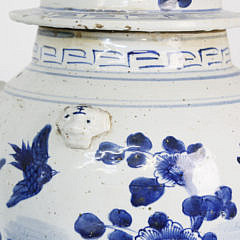 Pair of Chinese Porcelain Covered Temple Jar Lamps