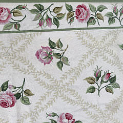 Wool Rose Needlepoint Carpet, 20th Century