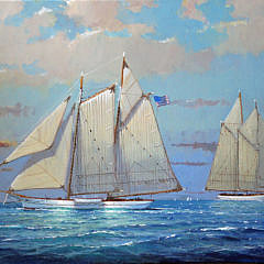 130-3520 William Lowe Approaching Nantucket Harbor A