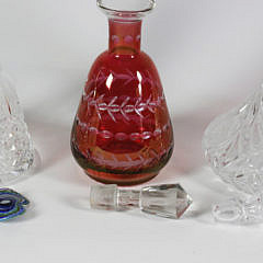 Three Assorted Crystal Decanters