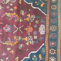 Vintage Mahal Hand Knotted Oriental Carpet