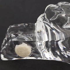 Two Baccarat and Waterford Crystal Shell and Rope Ornaments