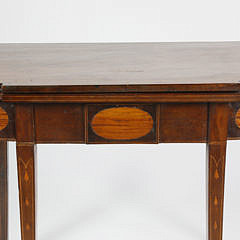 American Federal Inlaid Mahogany Card Table, circa 1800