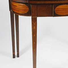 American Federal Inlaid Mahogany Card Table, circa 1800