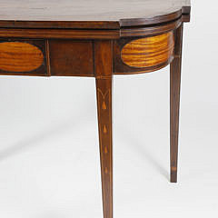 American Federal Inlaid Mahogany Card Table, circa 1800