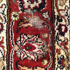 Vintage Hand Knotted Wool Oriental Foyer Carpet