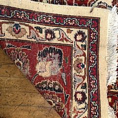 Vintage Hand Knotted Wool Oriental Foyer Carpet