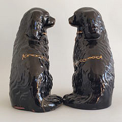 Pair of 19th Century Staffordshire King Charles Spaniels