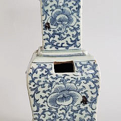 19th Century Chinese Blue and White Decorated Incense Burner