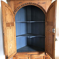 Antique English Pine Corner Cupboard