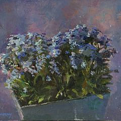 Mary Sarg Murphy Oil on Canvas “Forget Me Nots”