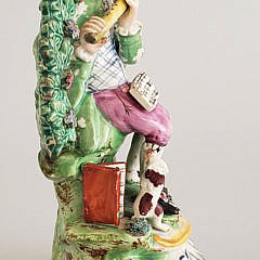 19th Century Staffordshire Flute Player Figurine