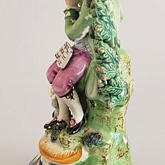 19th Century Staffordshire Flute Player Figurine