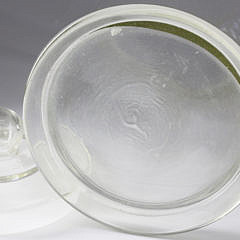 4 Blown Clear Glass Storage Canisters, 20th Century