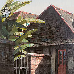 James Kendrick III Oil on Canvas, “Lafitte’s Blacksmith Shop”