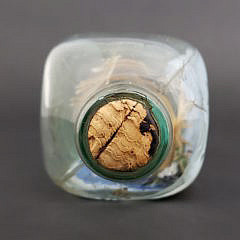 Vintage Folk Art Ship In a Bottle