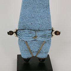 Cameroonian Trade Bead, Wood and Sea Shell Namji Doll, 20th Century