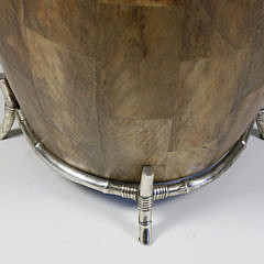 Contemporary Umbrella Barrel on Chrome Bamboo Frame Base