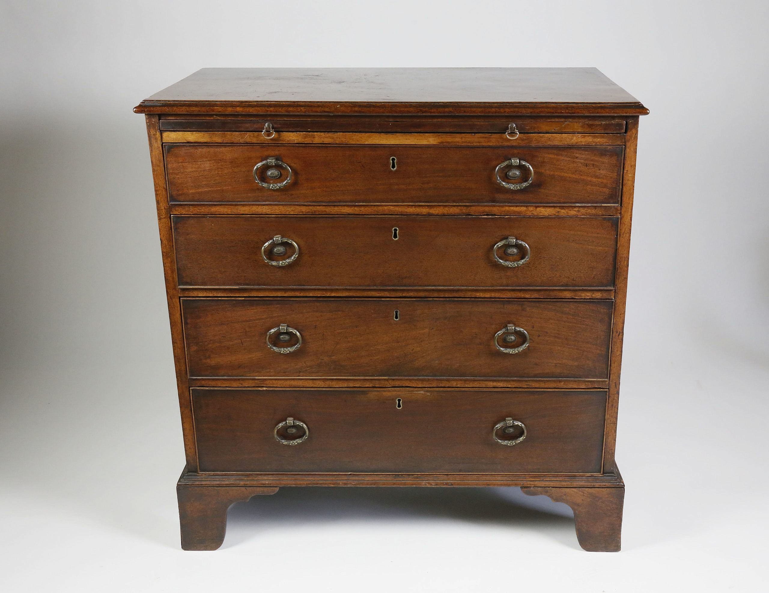 English Oak Bachelor's Chest of Drawers circa 1800 Chippendale