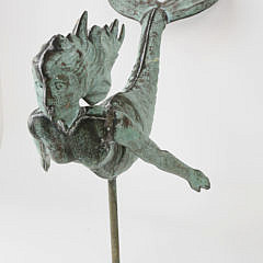 Copper Mermaid Weathervane, circa 1990