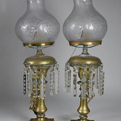 6-4800 Pair American Brass Argand Lamps A_MG_8887