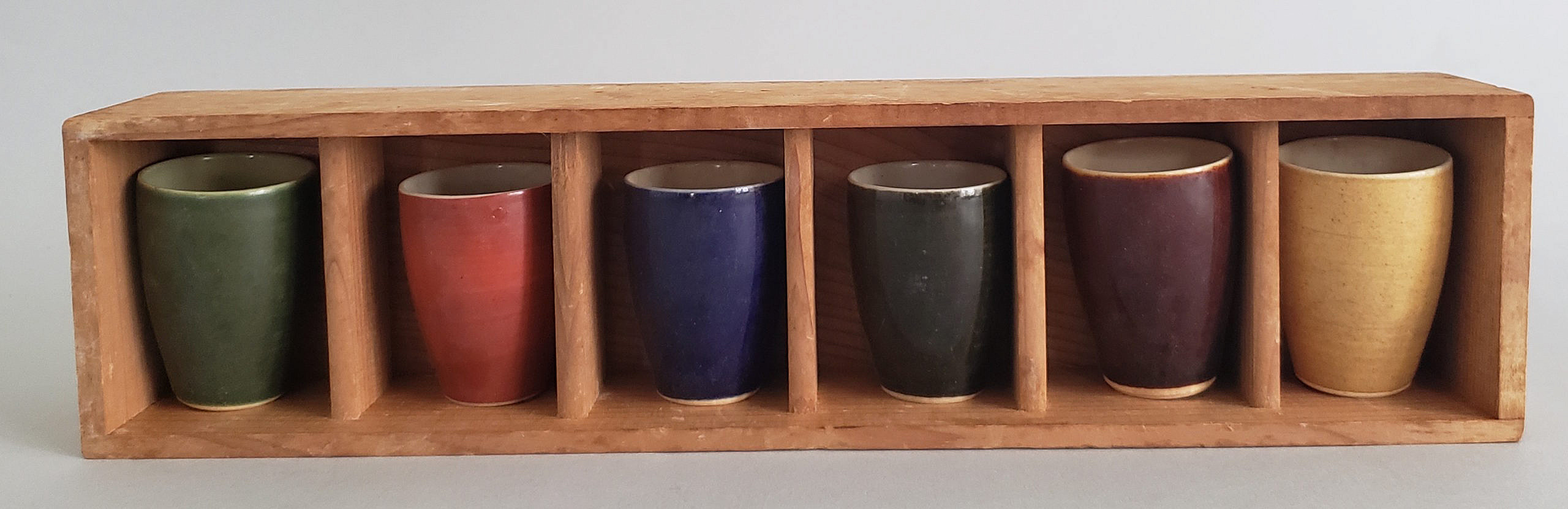 Japanese Sake Cups Boxed Set of Vintage 6 Japanese Sake Cups Rafael