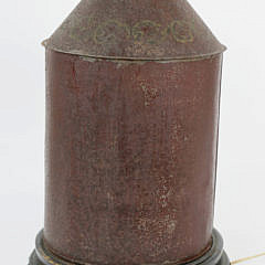 Tole Decorated Canister Lamp