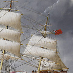 Oil on Canvas Portrait of the British Clipper Ship “Trout”, 19th century