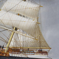 Oil on Canvas Portrait of the British Clipper Ship “Trout”, 19th century