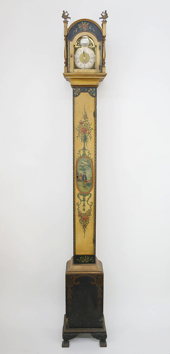 "Tempus Fugit" Hand Decorated Grandmother's Clock "Tempus Fugit" Hand