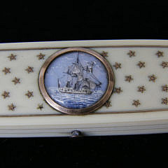 Nautical French Piquet Toothpick Box, 18th Century