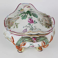 French Faience Covered Soup Tureen, Samson Mark, 19th Century