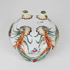 French Faience Covered Soup Tureen, Samson Mark, 19th Century