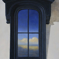 Michael John Mariano Oil on Linen “Black Window”, 2004