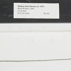 Michael John Mariano Oil on Linen “Black Window”, 2004