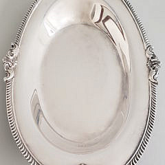 Two Silver Plate Oval Serving Platters