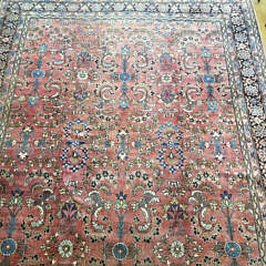 Vintage Hand Knotted Wool Sarouk Carpet, circa 1930s