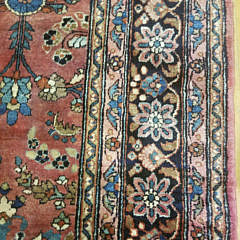 Vintage Hand Knotted Wool Sarouk Carpet, circa 1930s