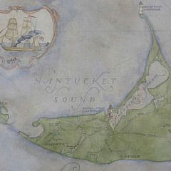 Redstone Studios Oil on Canvas, “Map of Nantucket Island”