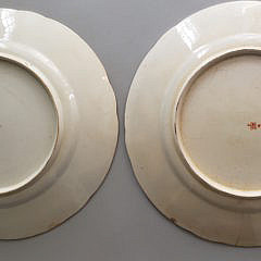 Pair of 19th Century Continental Cobalt and Acorn Dinner Plates