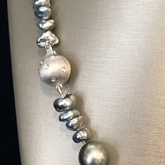 Fine South Sea Grey Tahitian and Keshi Pearl Necklace