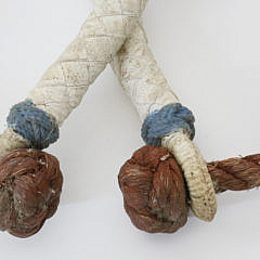 Pair of Tricolor Painted Rope Beckets, 19th Century